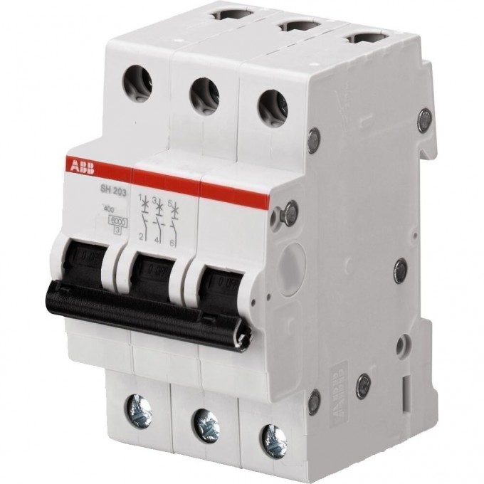 Выключатель автоматический модульный ABB 3п C 25А 6кА SH203 C 25 2CDS213001R0254